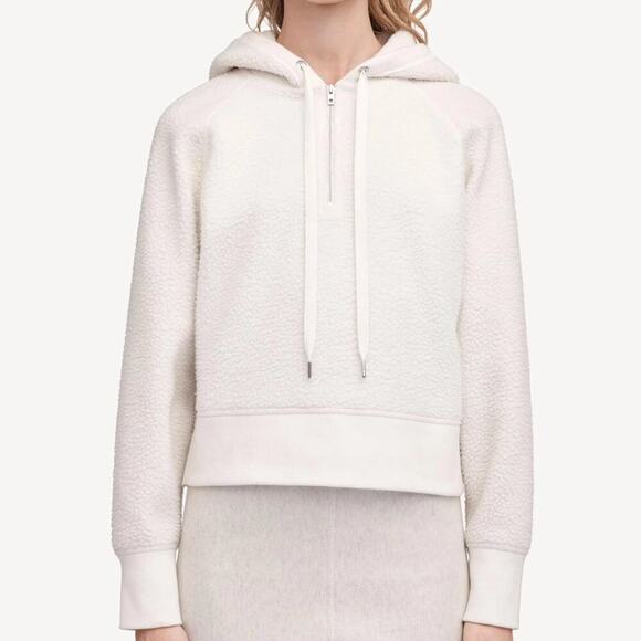 Rag & Bone Sherpa Fleece Hoodie in Eggshell size XS - Picture 1 of 9